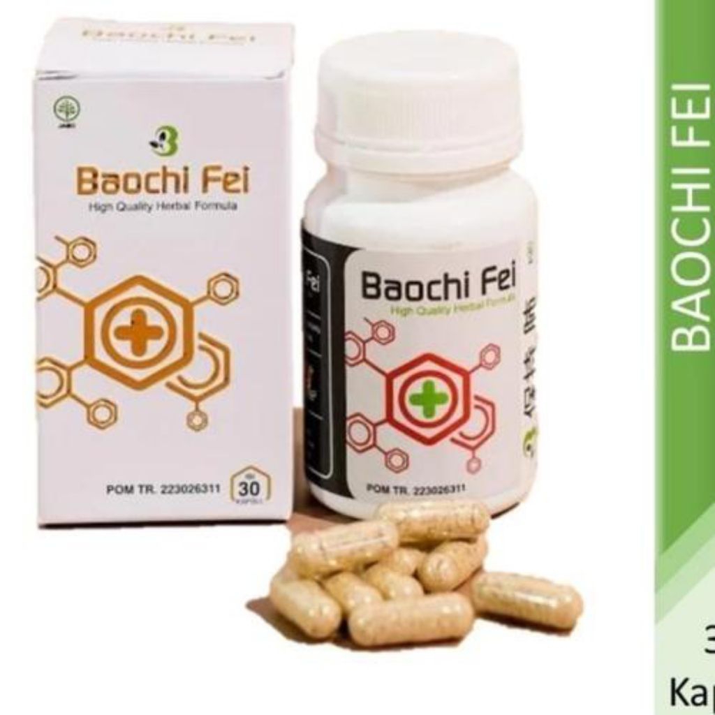 Baochi fei Obat Bronkitis Batuk TBC Dan Paru Paru 30 Kapsul Baochi fei Obat Sesak Nafas Paru Paru Ba