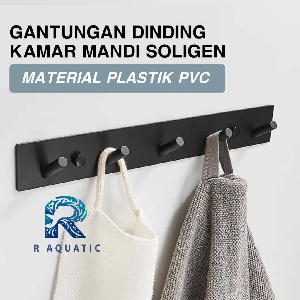 gantungan rak dinding kamar mandi pvc soligen