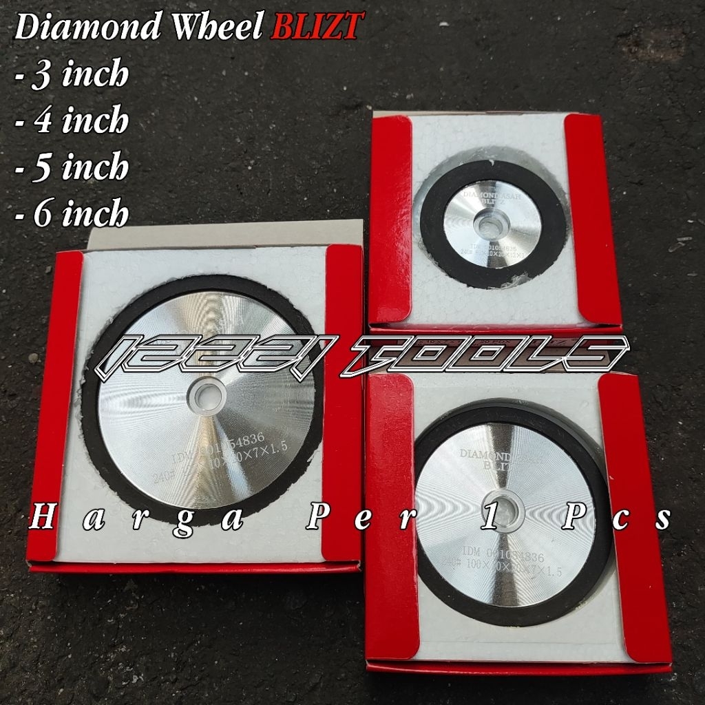 Diamond Wheel Asah Blitz 2 Sisi Ukuran 3 4 5 6 Inch Gerinda Asah TCT Batu Asah Pisau Gergaji