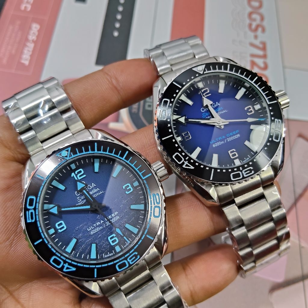 OmegaSeamaster* Ultra Deep Blue, Jam Tangan Pria Automatic Ori Jpn