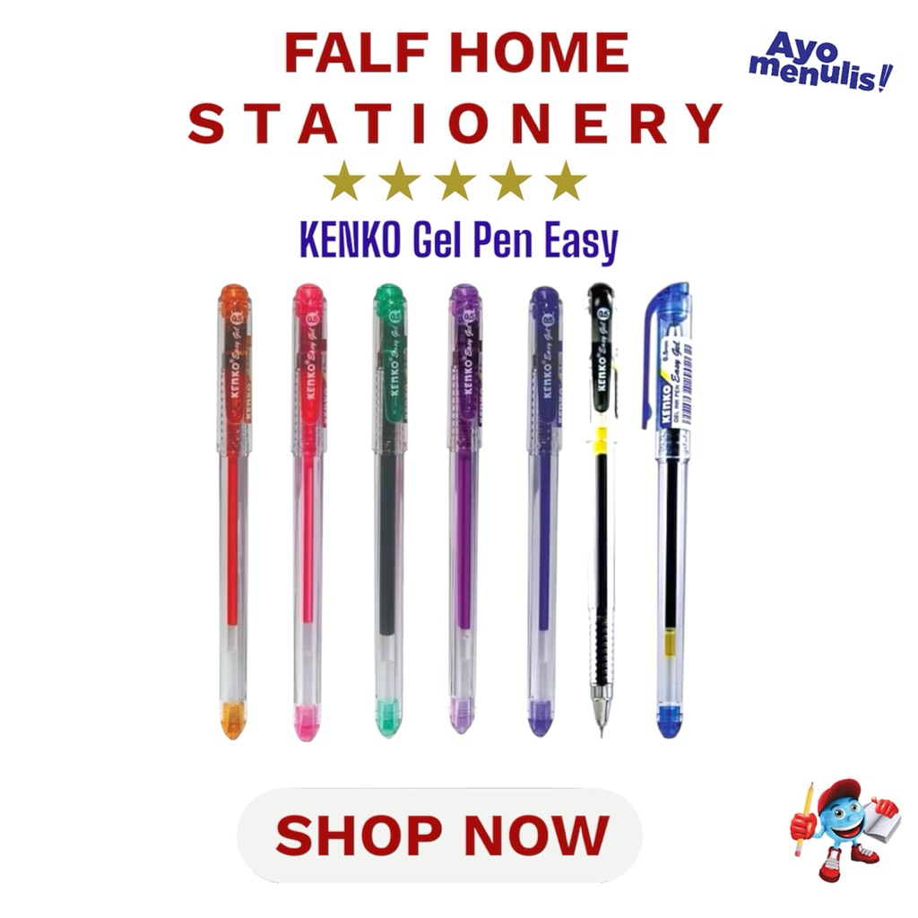 

KENKO Gel Pen Easy Pena Jel Pulpen Jel Tinta Easy Gel 0.5mm - Pcs