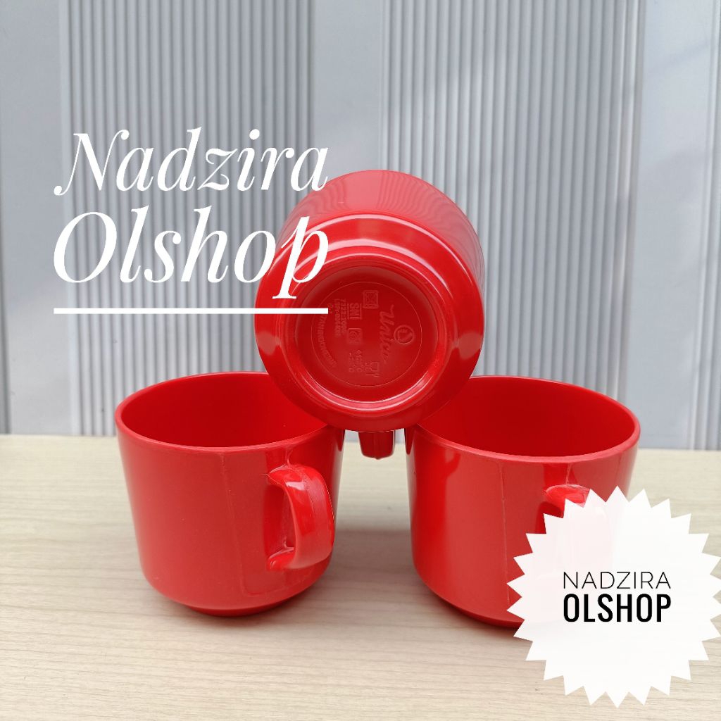 TERBARU 6 PCS GELAS MELAMIN GELAS KOPI GELAS TEH CANGKIR MELAMIN GAGANG TEBAL BERKUALITAS.