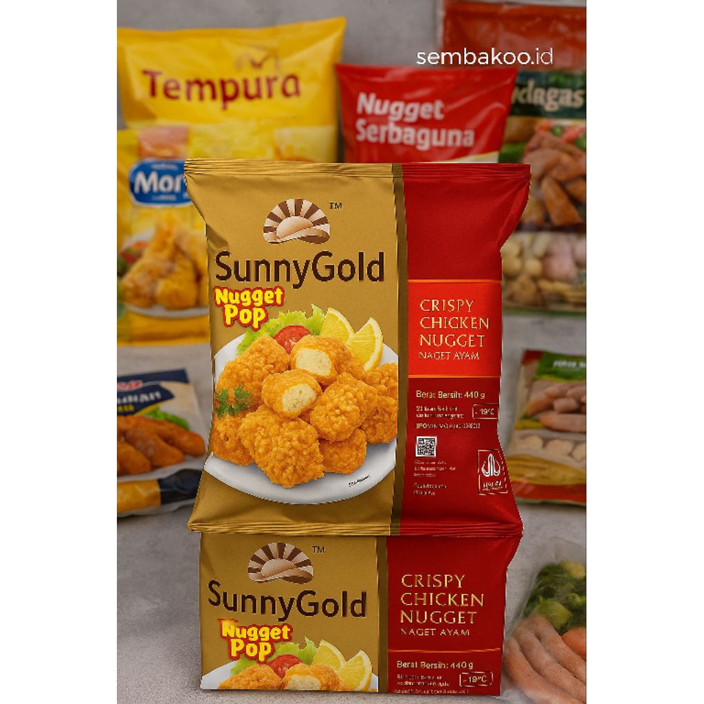 

Sunny Gold Nugget Pop 440GR – Chicken Nugget Mini Renyah & Gurih | Frozen Food Halal & Siap Goreng