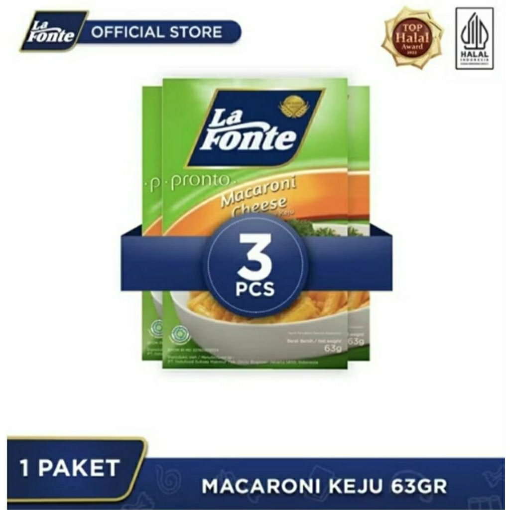

3 PCS La fonte macaroni keju mac & cheese