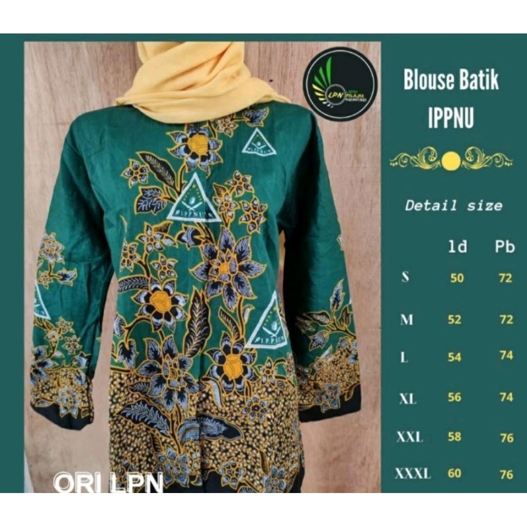 BATIK IPPNU BLUS IPPNU ATASAN IPPNU BATIK IPPNU PEKALONGAN