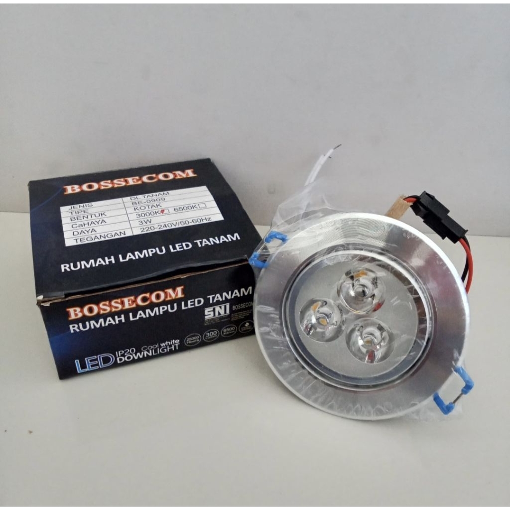 Lampu Downlight 3Mata 3W Bossecom