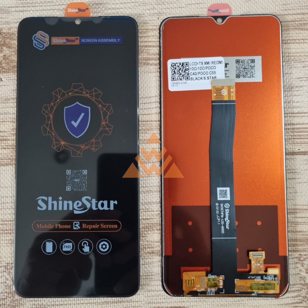 Shinestar ~ LCD Touchscreen Xiaomi Redmi 10C/Redmi 12C/Poco C40/Poco C55 Black