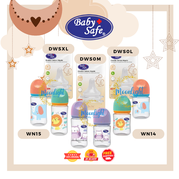 Botol Susu Bayi Wide Neck - Skin Feel Nipple 125ml | 250ml - WN14/WN15/DWS0M/DWS0L/DWSXL