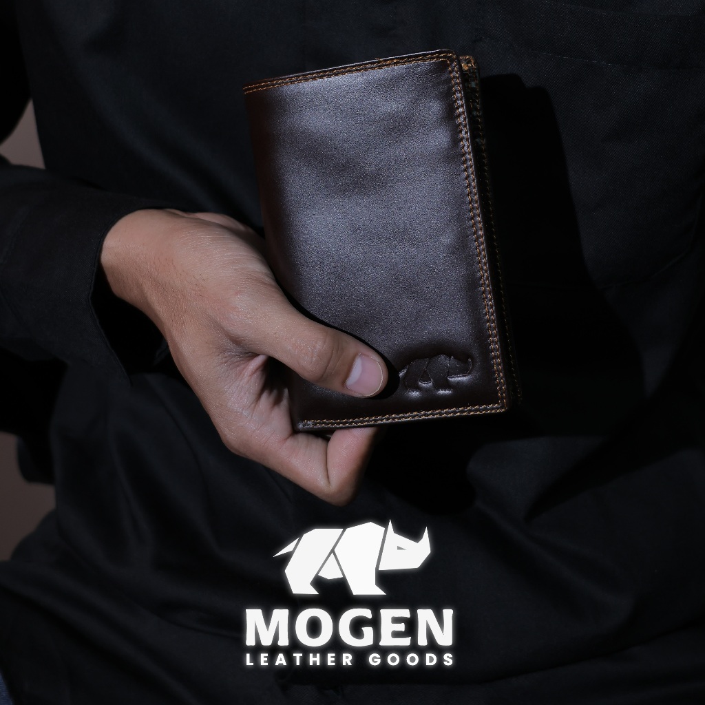 [Bisa COD] Mogen Leather Dompet Pria - Prime Leather Wallet Dompet 3/4 Dompet Branded Pria Kulit Asl