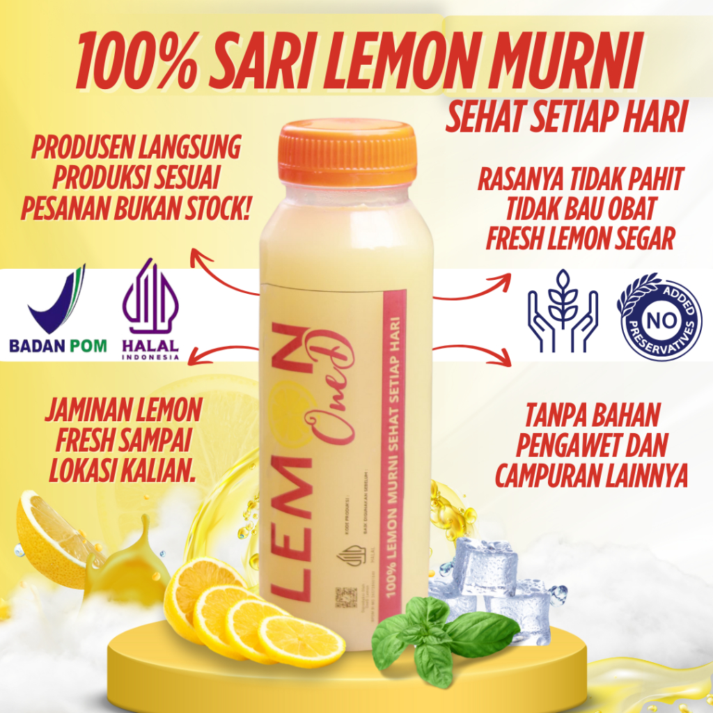 

Sari Lemon 250ML Murni Alami 100% Untuk Detoks Dan Diet Alami