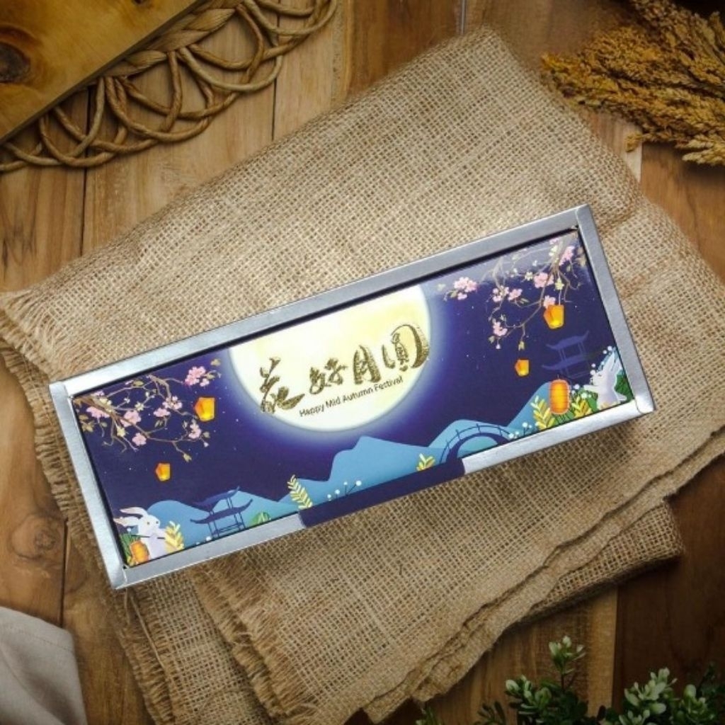 

BOX AUTUMN NIGHT - Box mooncake 100gr 125gr isi 3 kotak box moon cake dus packaging kue bulan
