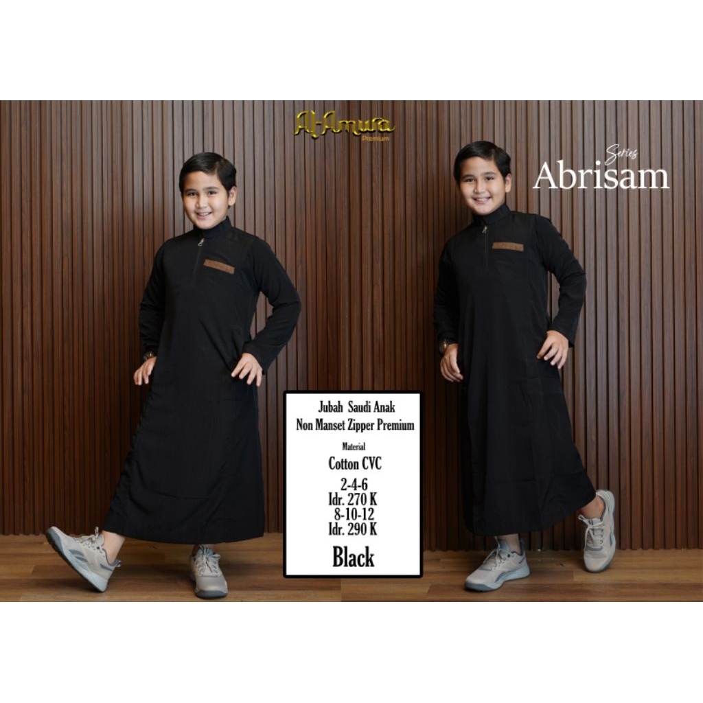 AL AMWA ABRISAM baju jubah anak lengan panjang gamis thobe anak anak pria