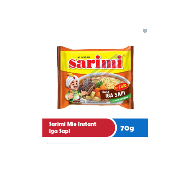 

SARIMI MIE INSTANT IGA SAPI PCK 70g
