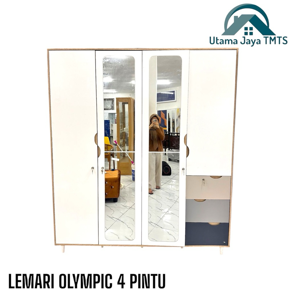 Lemari olympic 4 pintu// lemari olympic kaca
