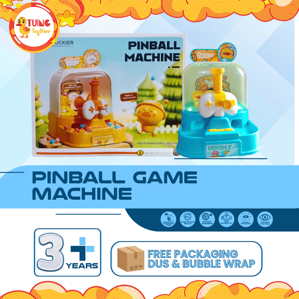 Mainan Edukasi Anak Pinball Machine | Pinball Game Machine Blue / Pink / Yellow | Arcade Machines La