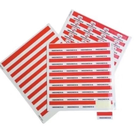 

1 lembar stiker pipi bendera merah putih