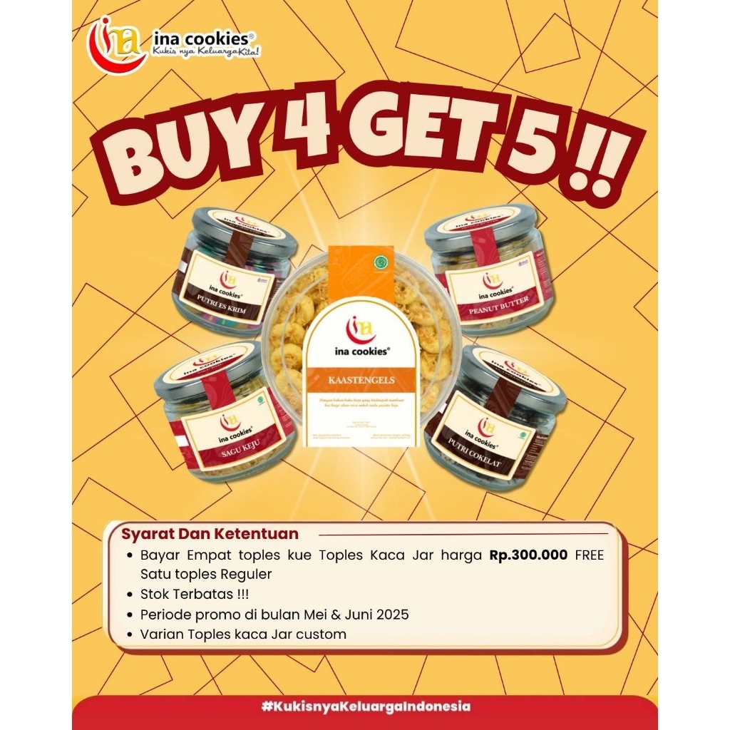 

Inacookies Jar Nastar Kastengel Putri Salju Sagu Keju Favorite Best Seller