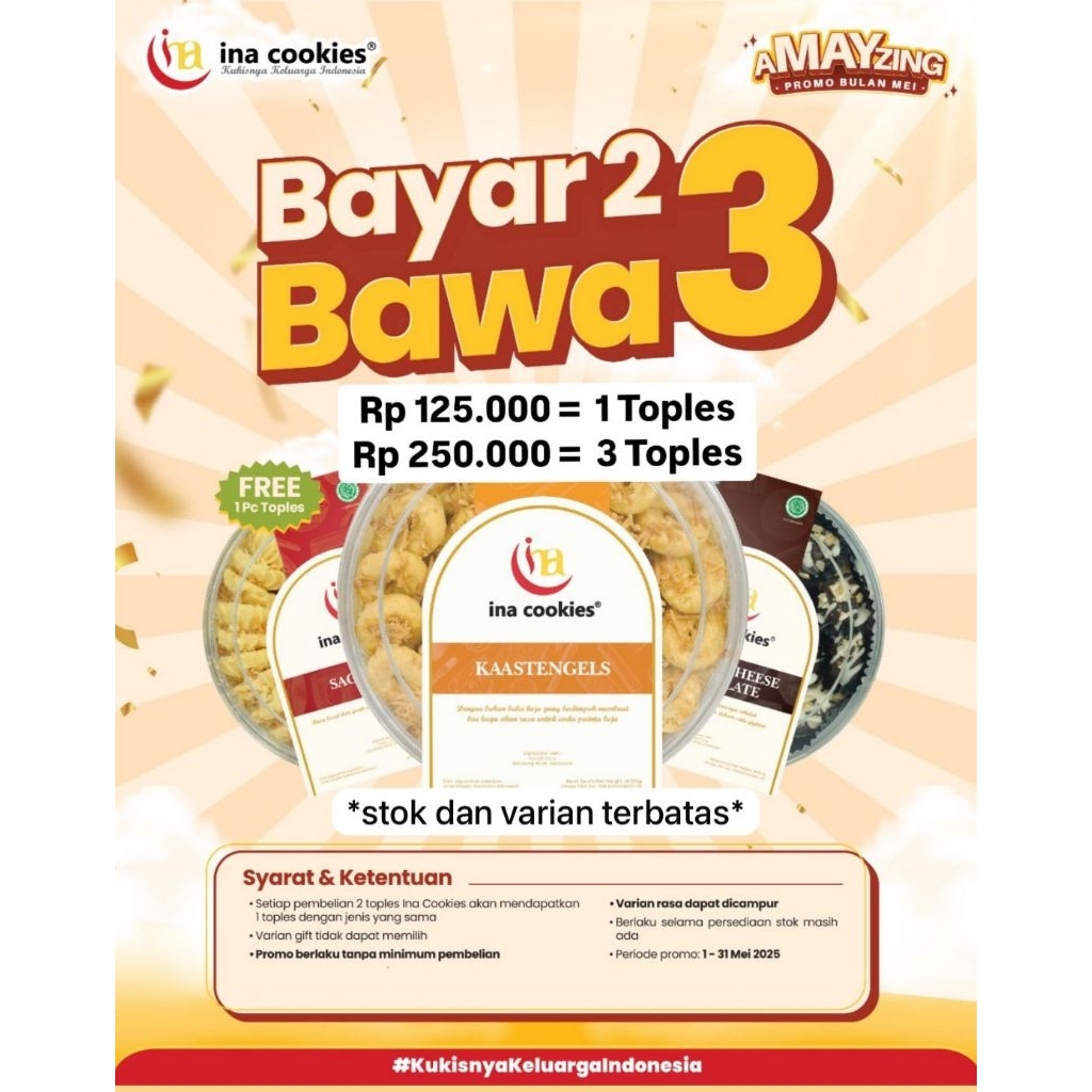 

[PROMO] BELI 2 GRATIS 1 REGULER INACOOKIES