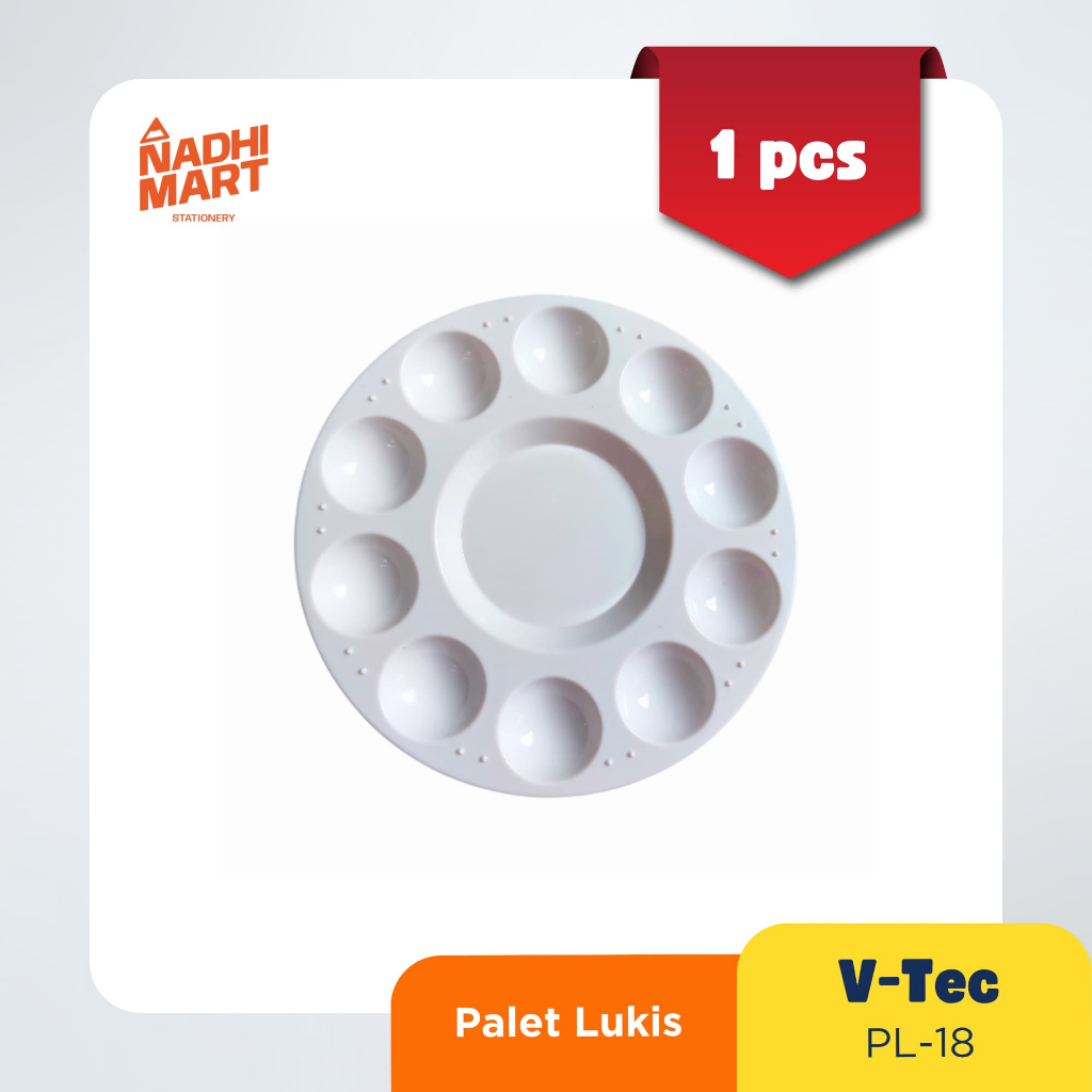 

V-TEC PALET LUKIS BULAT PLASTIK PALET PL-18