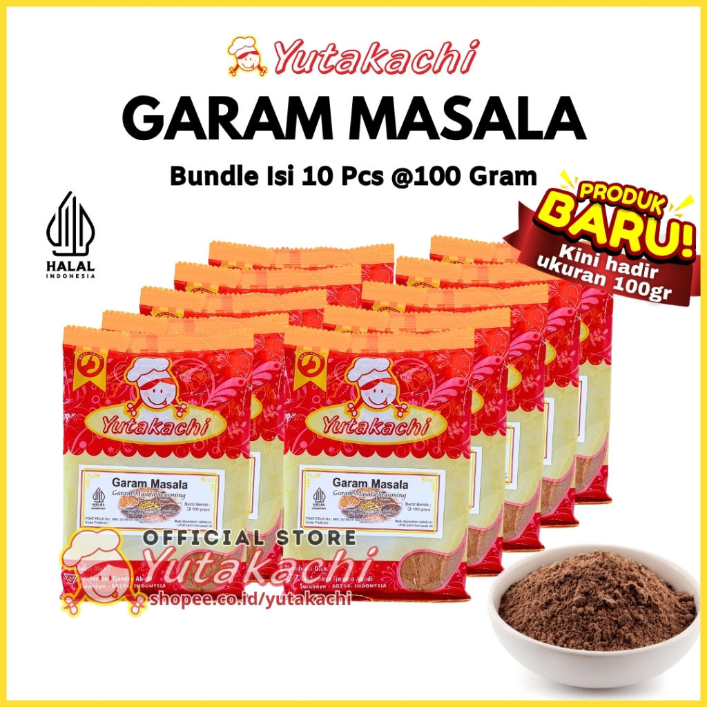 

[BUNDLE] Garam Masala Bubuk (100gr x 10 pcs) Yutakachi / Bumbu Nasi Kebuli Biryani Ala India Arab