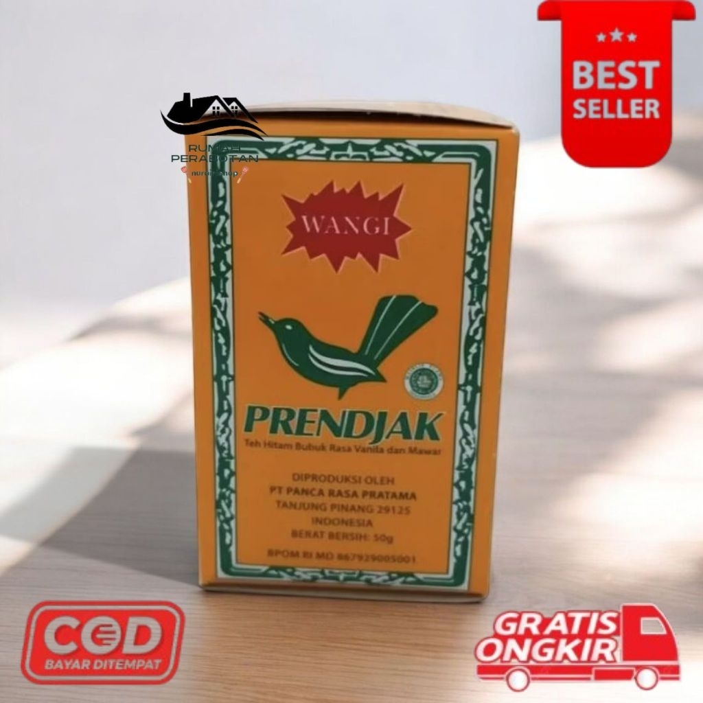 

[RP] Teh hitam bubuk prendjak 50g 10 pack free gelas