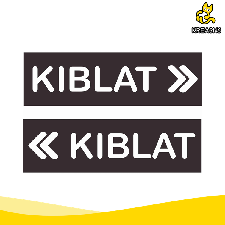 

SIGN AKRILIK KIBLAT ARAH KIRI DAN KANAN SIGNAGE UKURAN 32CM X 11,7CM