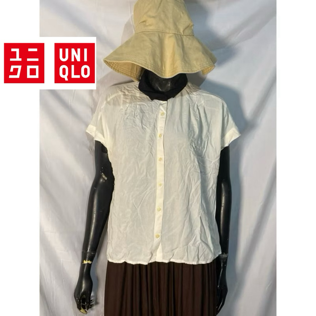 PRELOVED kemeja blouse rayon Uniqlo
