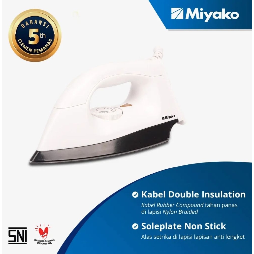 Setrika Miyako el 1000 / Setrika Baju/ Gosokan Baju