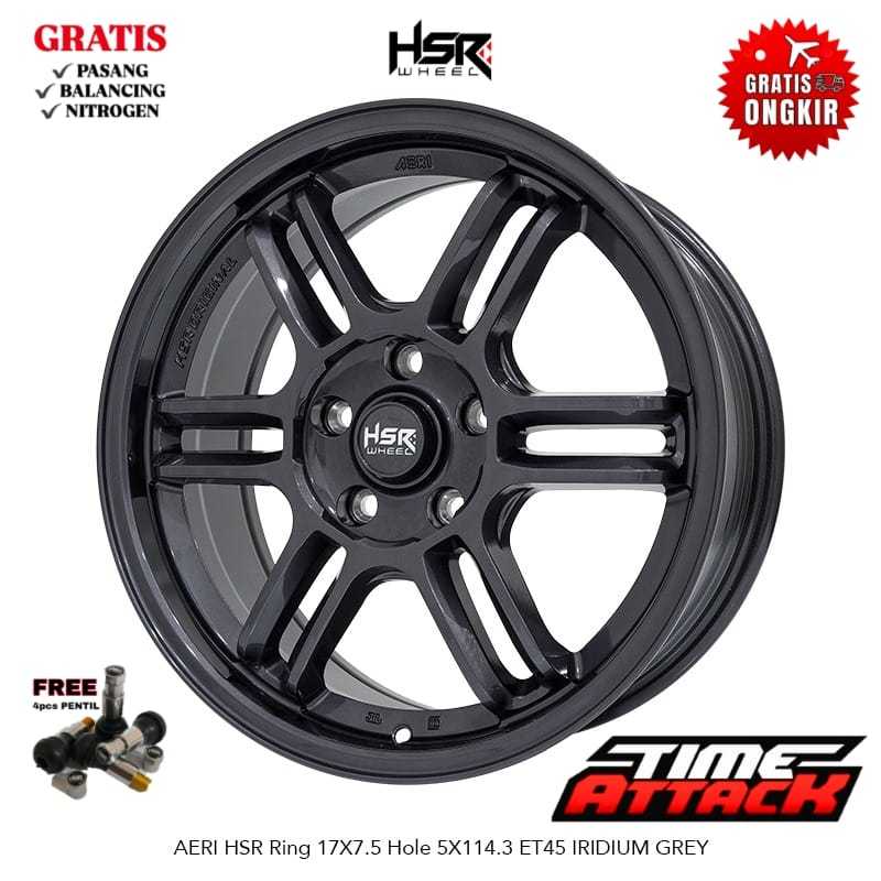 Velg Mobil Hrv Rush Voxy Ring 17 HSR WHEEL Tipe AERI Velg Hsr R17 - TIME ATTACK BOGOR