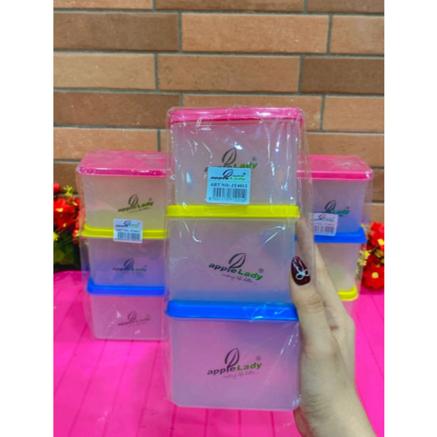 APPLELADY 3IN1 MINI CONTAINER / TOPLES / TUPPERWARE / TEMPAT SIMPAN KUE / TOPLES SERBAGUNA