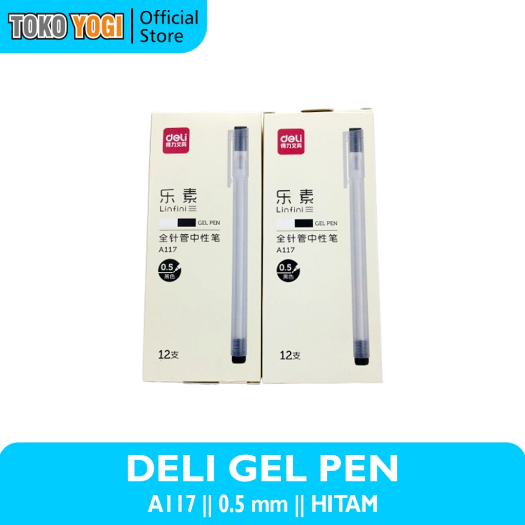 

DELI GEL PEN A117 0.5mm HITAM || 1 PACK (12pcs)