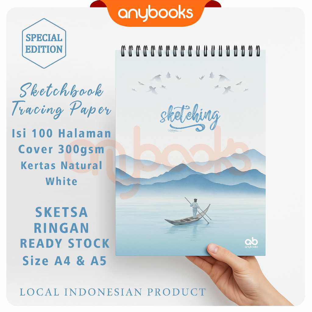

Anybooks Sketchbook isi 100 halaman Sketch book Ukuran A5 A4 100 Page Buku Sketsa Cover vintage