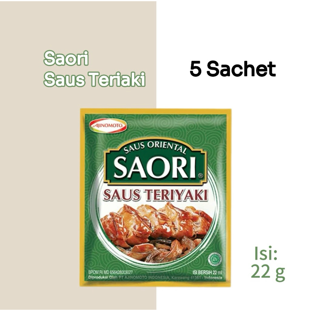 

Saori Saus Teriaki kemasan 22g @5 sachet