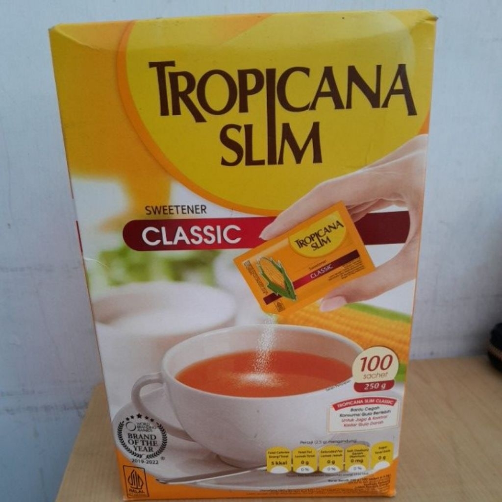 

Tropicana Slim Sweetener Classic 100 sachet
