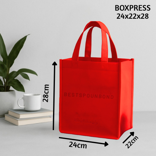 

Tas Box Spunbond Goodie Bag AUTOPRESS 24X22X28 Souvenir Promosi Murah