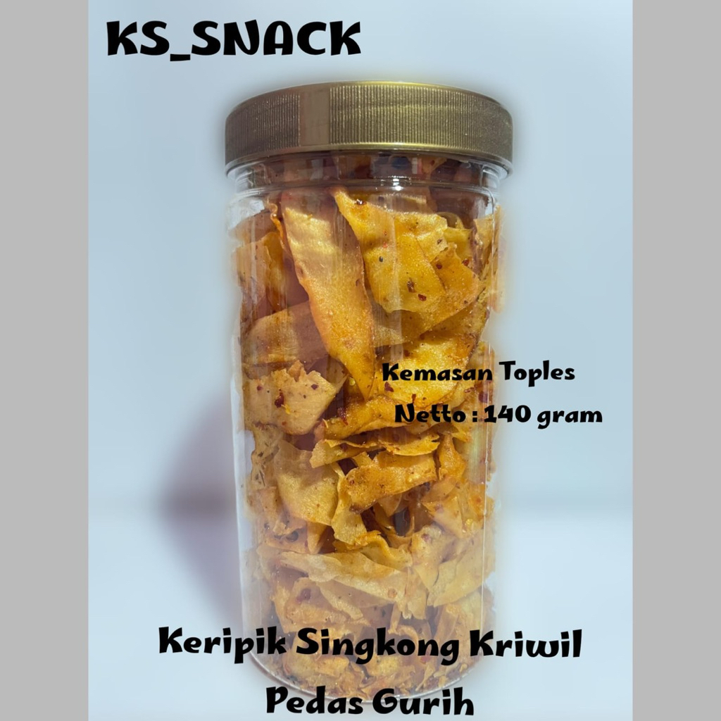 

KS_SNACK KERIPIK SINGKONG KRIWIL PEDAS CEMILAN ENAK KEMASAN TOPLES 1000ml