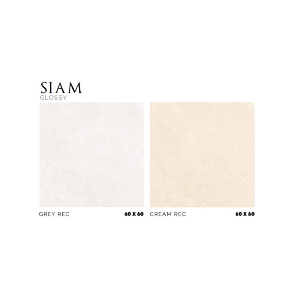 KERAMIK MERK PLATINUM TIPE SIAM GREY, CREAM UKURAN 60X60 RECTIFIED CUTTING WARNA ABU, CREAM PERMUKAA