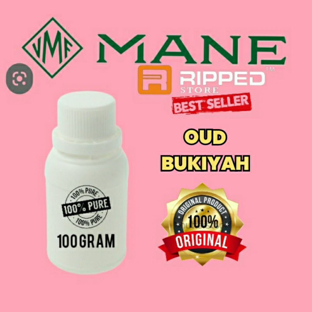 (100ml) bibit parfum murni oud bukiyah bokiyah by Mane original