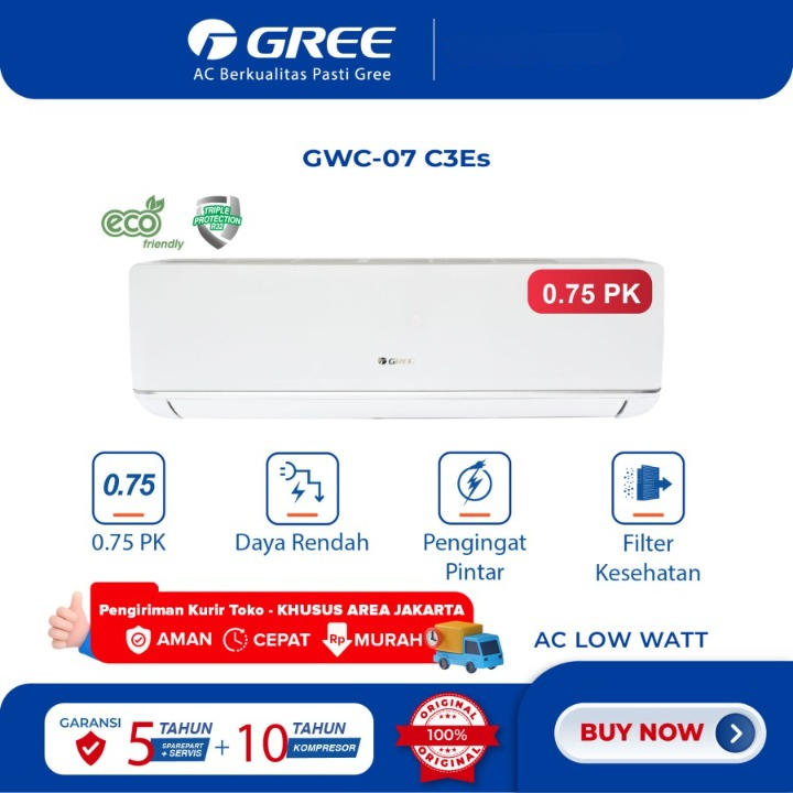 GREE AC 3/4 PK DELUXE LOW WATT LOW VOLTAGE PREMIUM SERIES