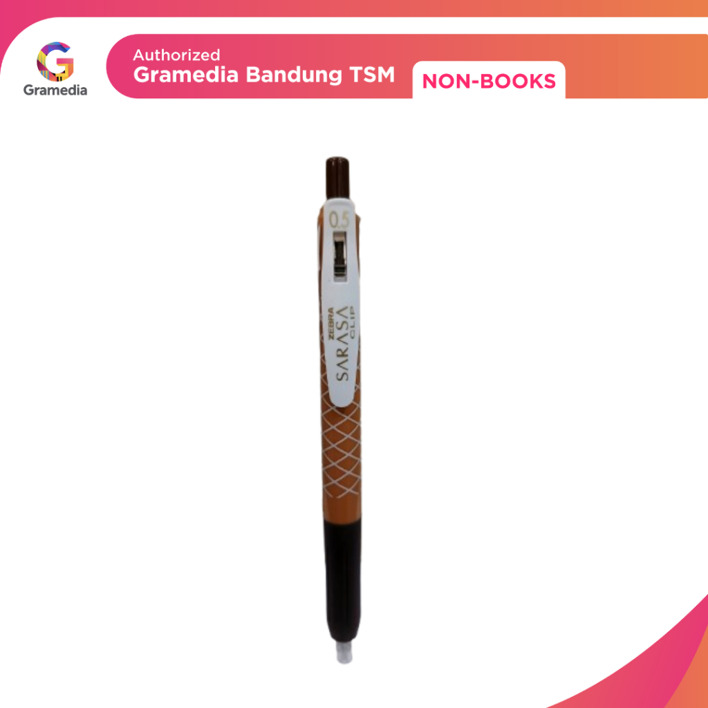 

Gramedia Bandung TSM - Pulpen Zebra Sarasa Clip 05 Ice Cream Brown