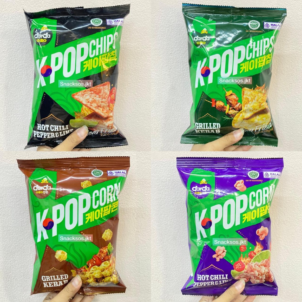 

DARDA KOREAN POPCORN POPCHIPS GRILLED KEBAB / HOT CHILI PEPPER & LIME - KOREAN CHIPS POPCORN