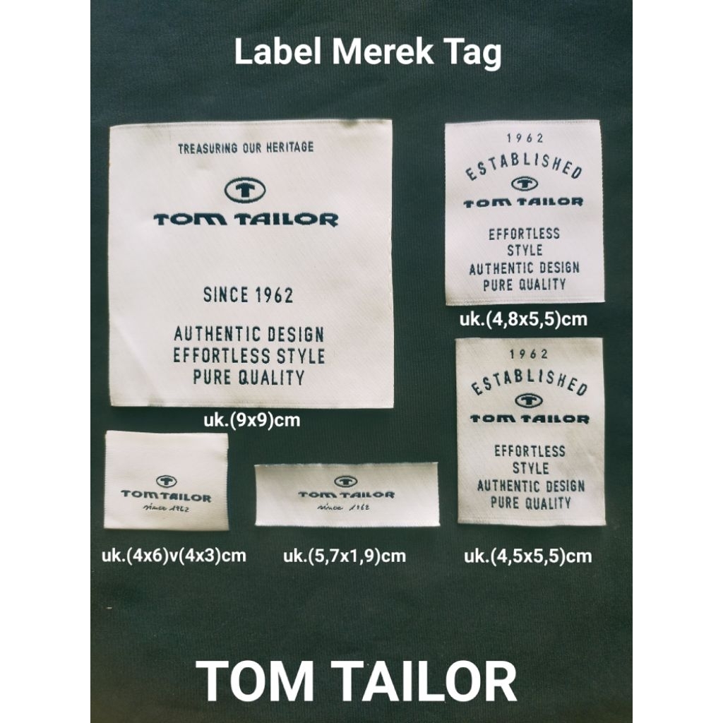 

label merek brand label (main) tag tom tailor