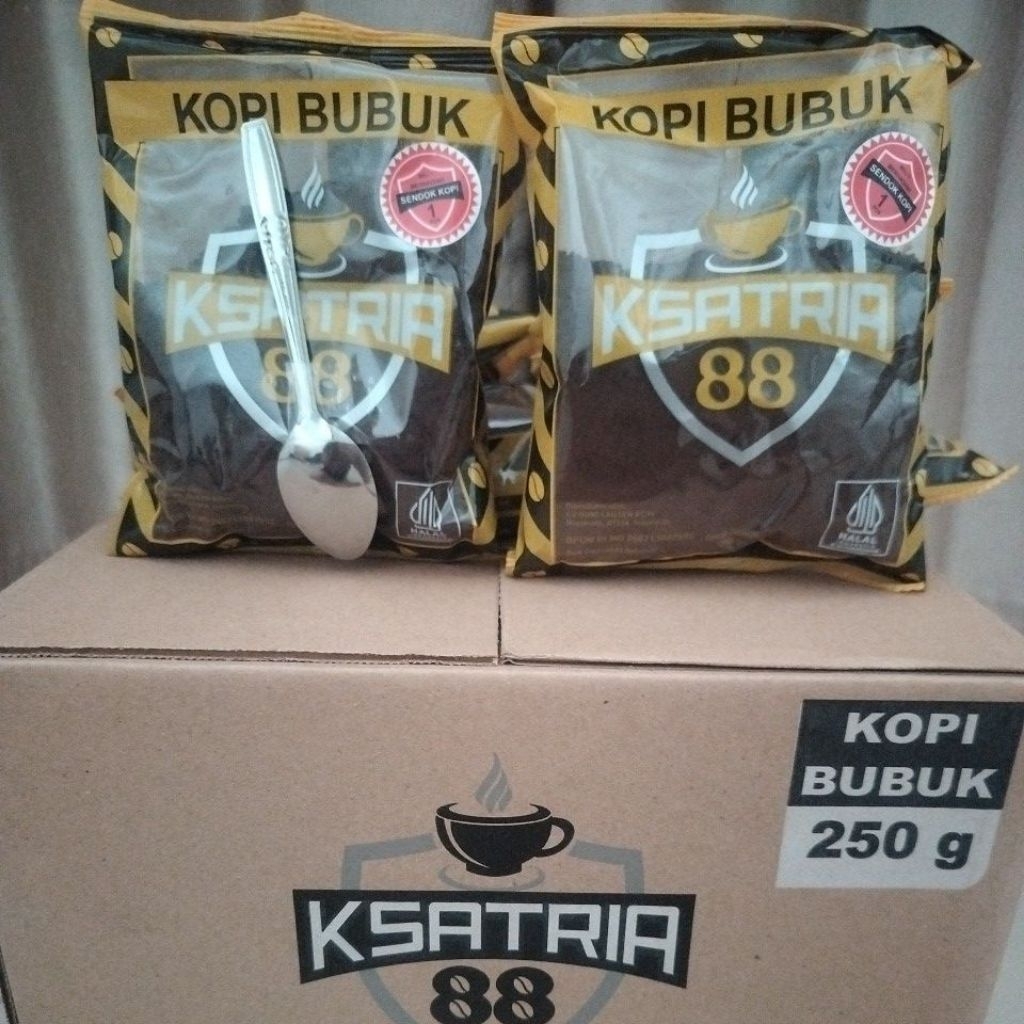 

Kopi Bubuk Giling Halus Robusta Ksatria 88