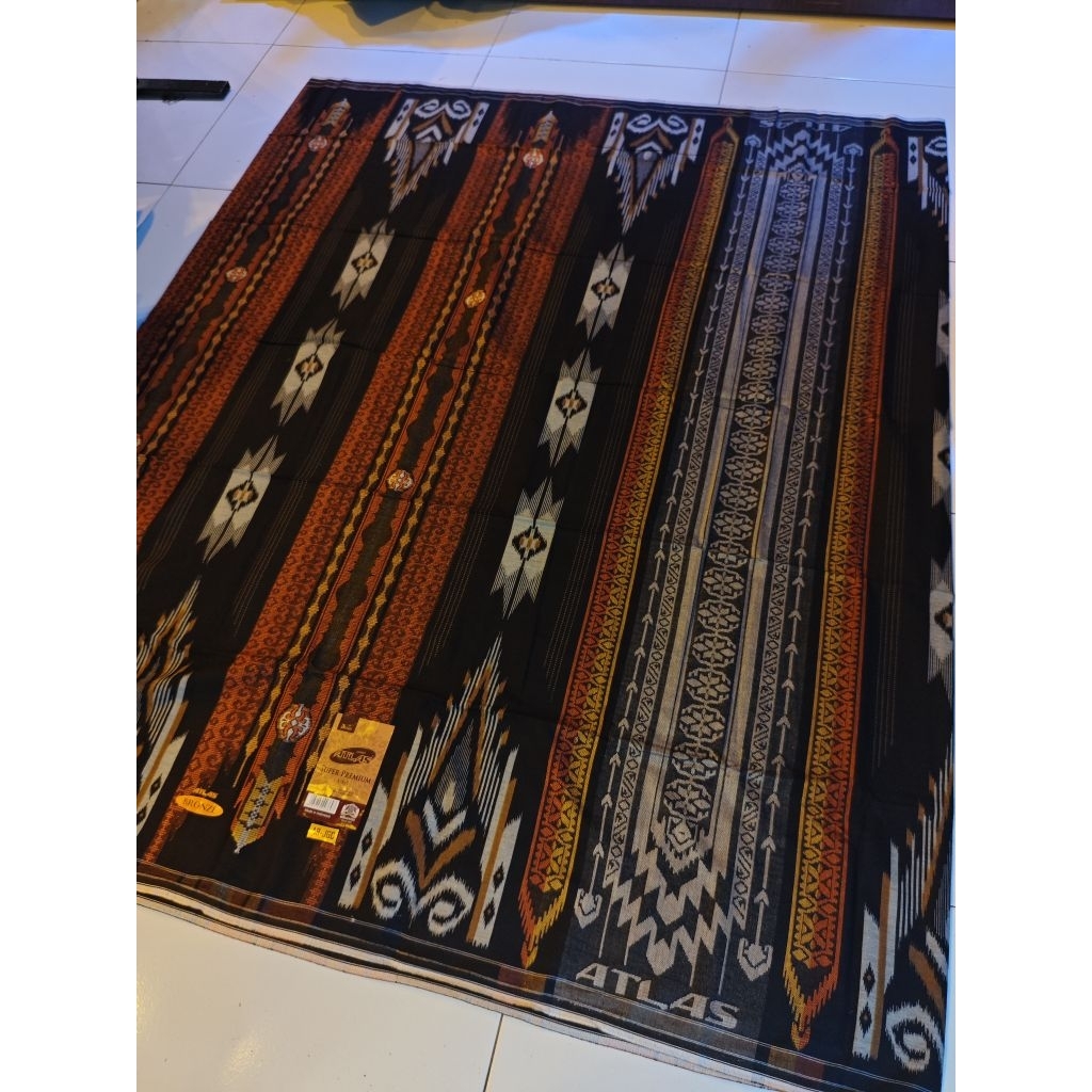 sarung atlas bordir bronze motif BHS