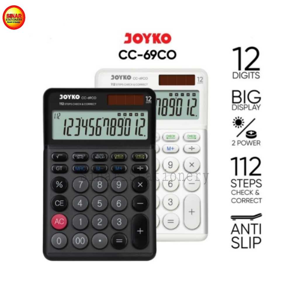 

JOYKO CALCULATOR CC-69CO 12 Digits Check & Correct