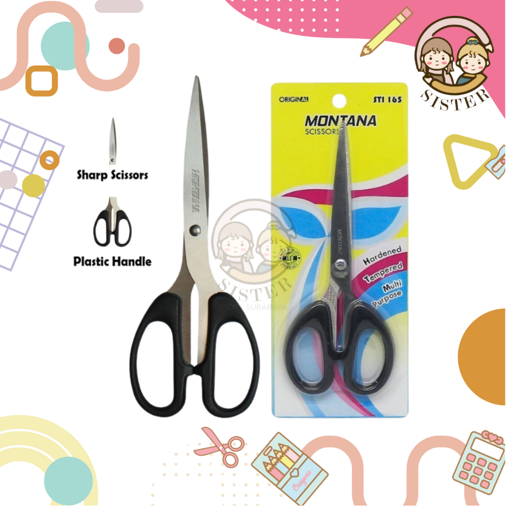 

Gunting Kertas Tanggung Montana / Gunting Stainless / Gunting Serbaguna STI-165 Montana