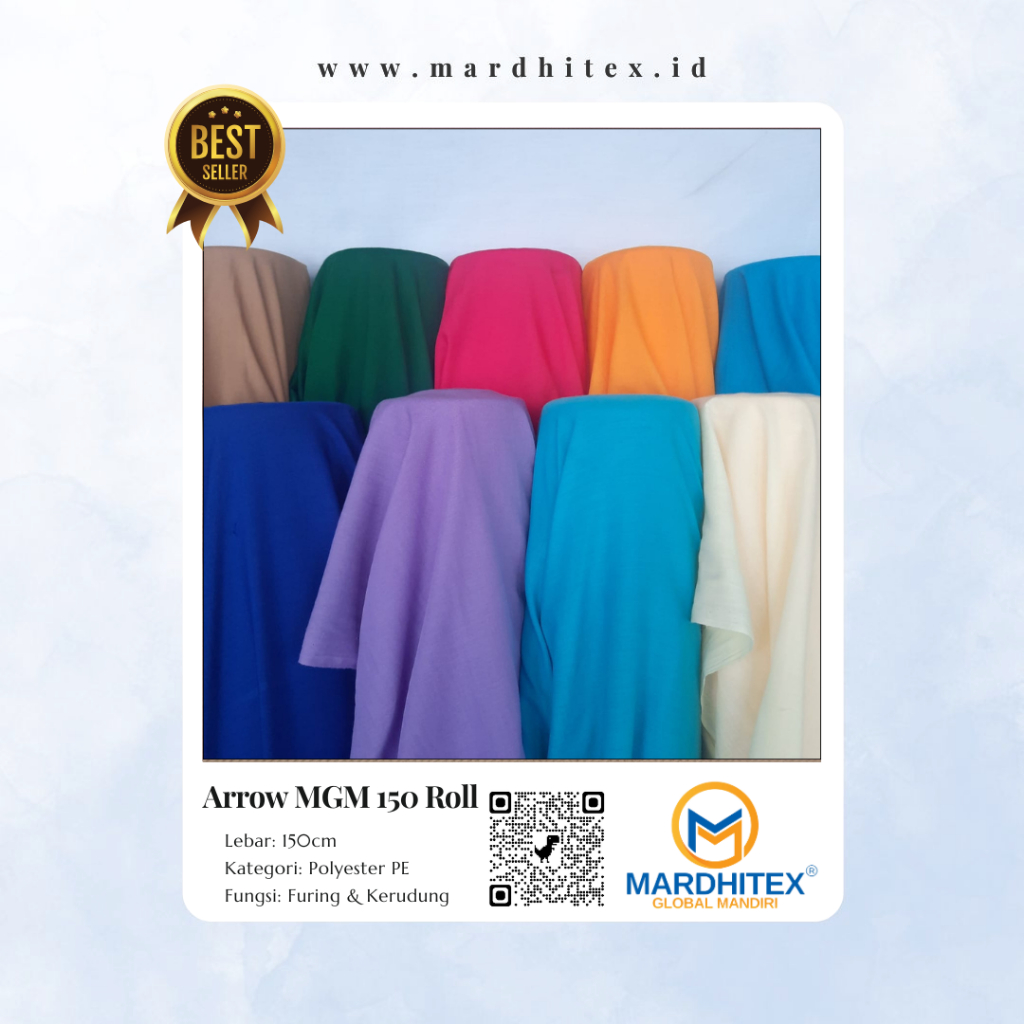 Kain Furing Kerudung, Furing Arrow/Ero/Hero Lebar 150 cm, Harga Roll 60 Yard