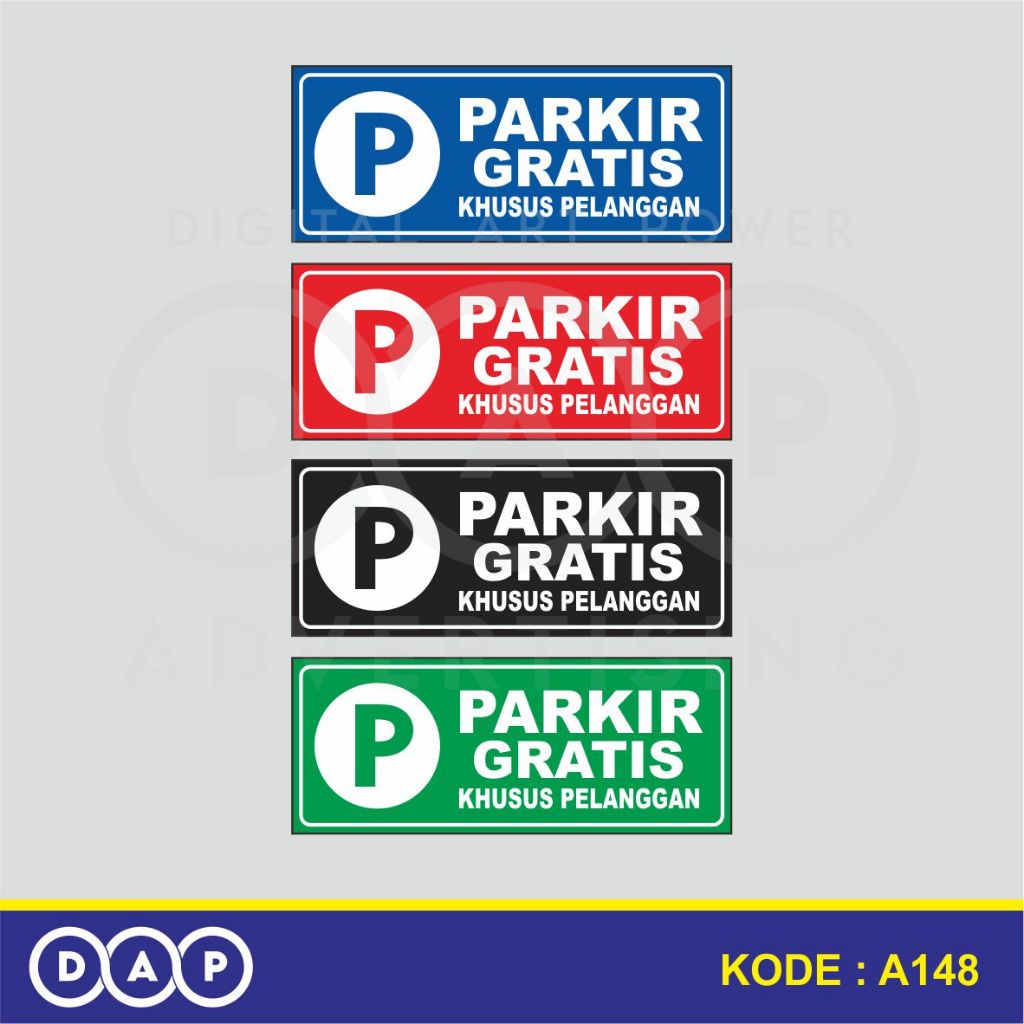 

A148 - Acrylic Sign, Stiker Akrilik Parkir Gratis Khusus Pelanggan, Tahan Air, Murah, Bisa Custom