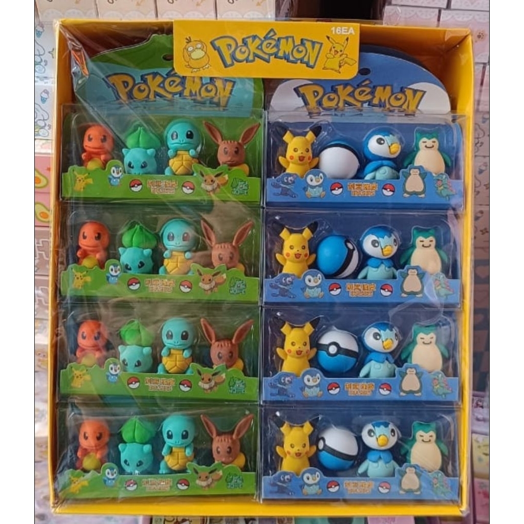 

Penghapus Bentuk Engineering Team 1Box 24set || Penghapus Unik Pokemon Sport Edition Badut Engineering || Penghapus Pokemon