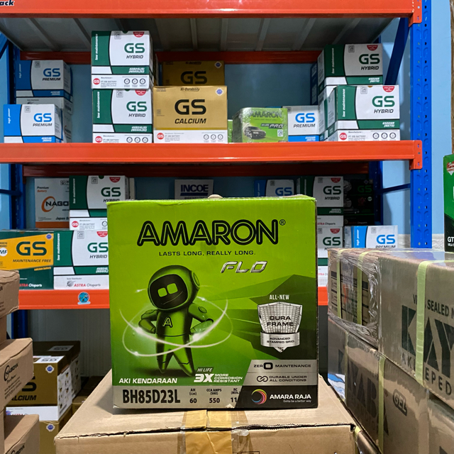 BERGARANSI ORIGINAL AMARON BH85D23L ALPHARD SEDONA CARNIVAL BENSIN 60 AMPER AMARON FLO 85D23L 55D23L